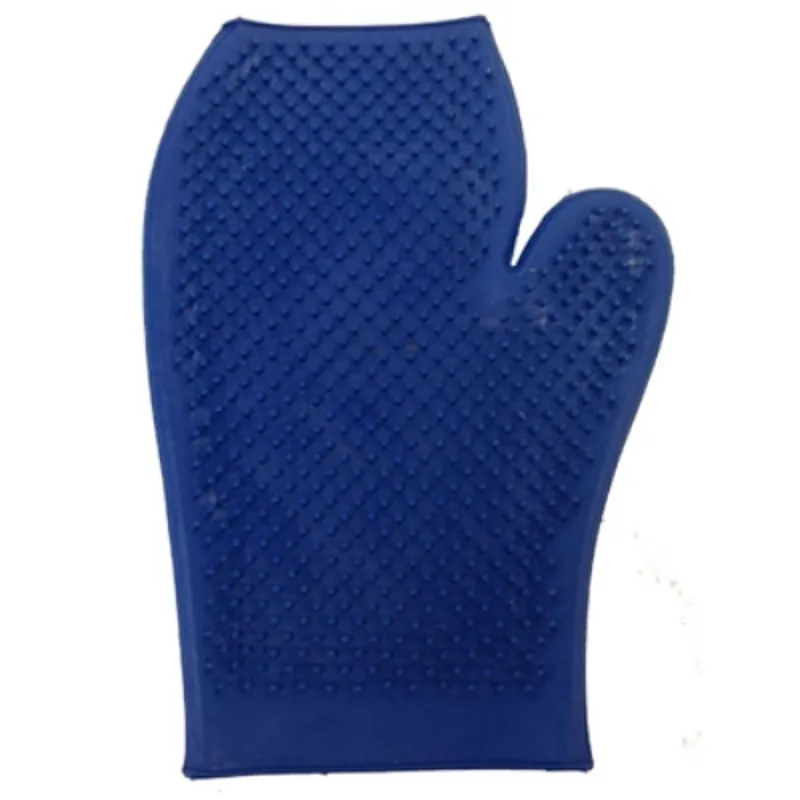Rubber Massage Mitt in Blue